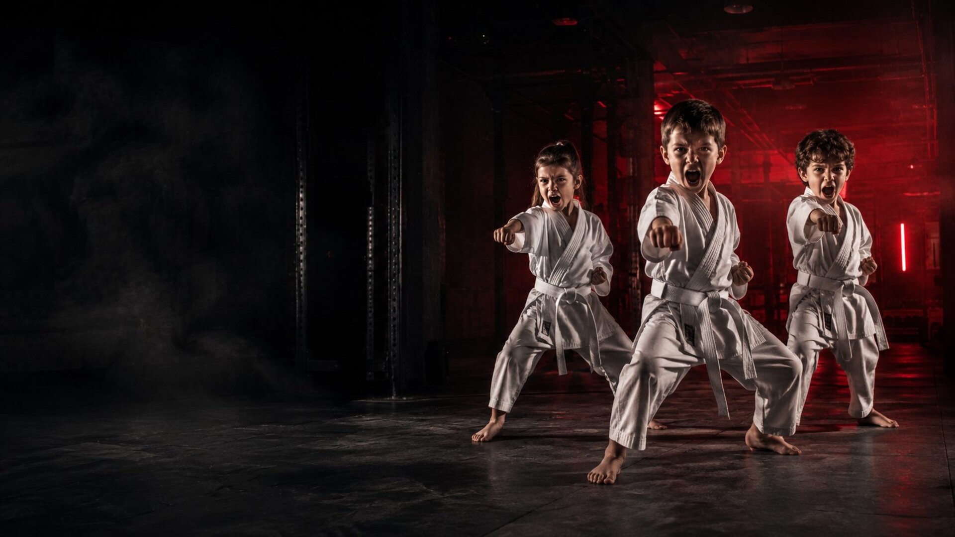 Kinder beim Karate-Training in Ansbach